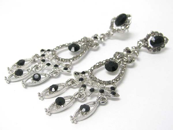 Crystal small chandelier earring