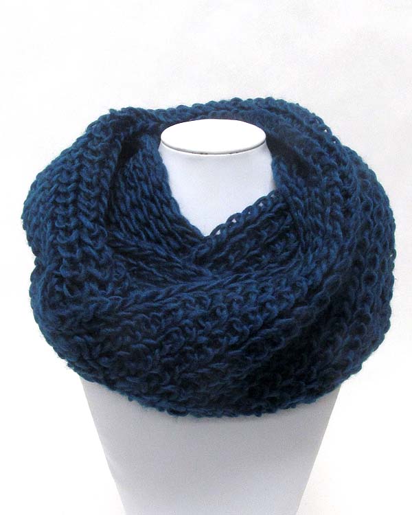 Plain knit infinity scarf