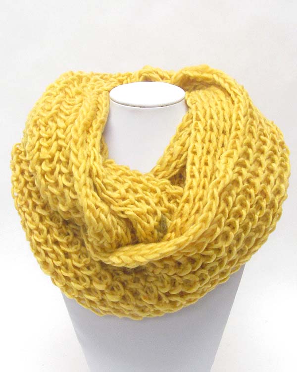 Plain knit infinity scarf