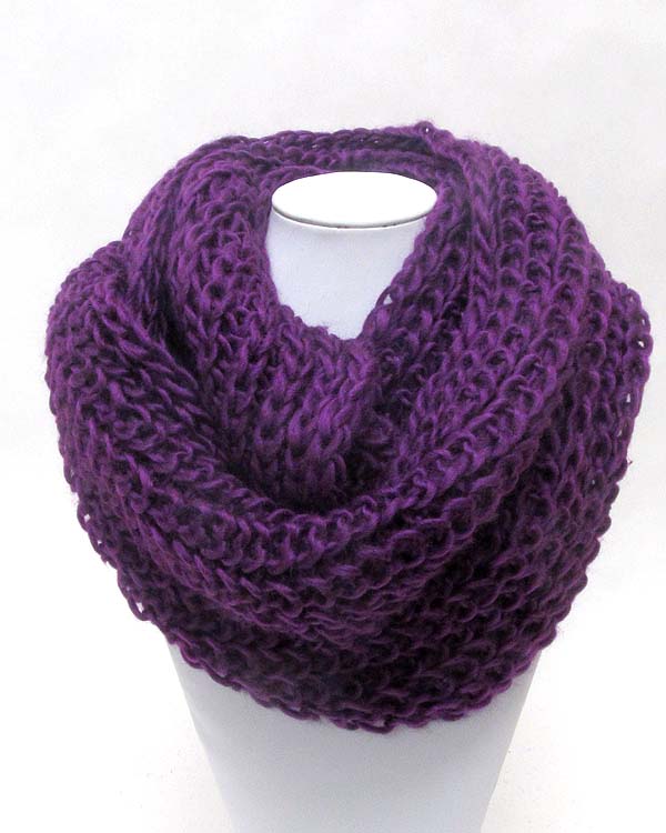 Plain knit infinity scarf