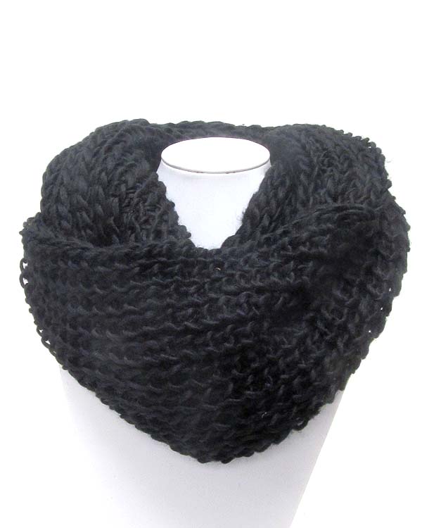 Plain knit infinity scarf