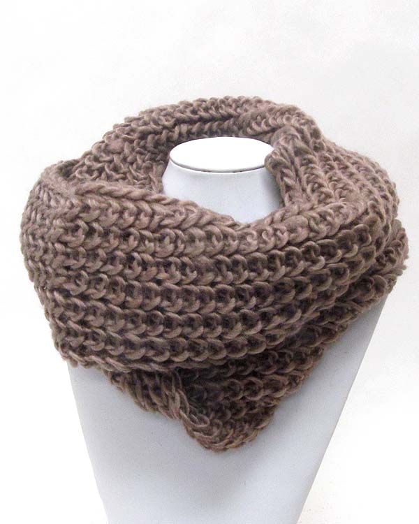 Plain knit infinity scarf