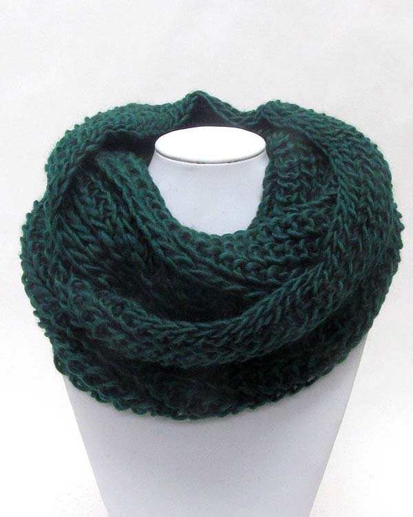 Plain knit infinity scarf