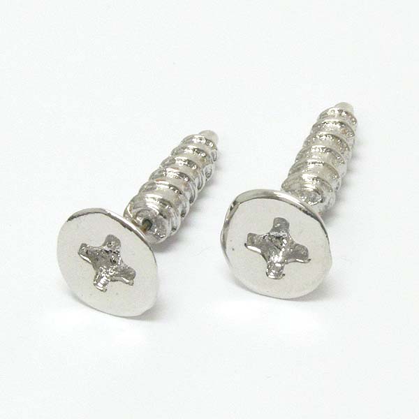 Nail screw earring
