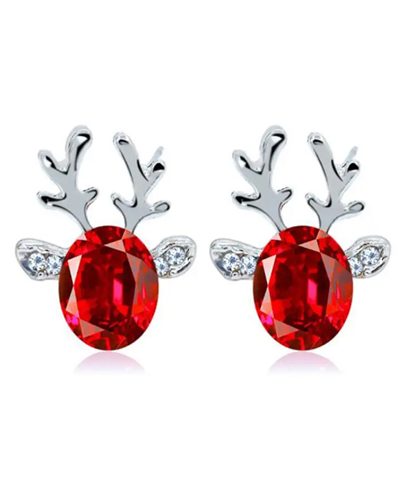 Christmas theme reindeer earring