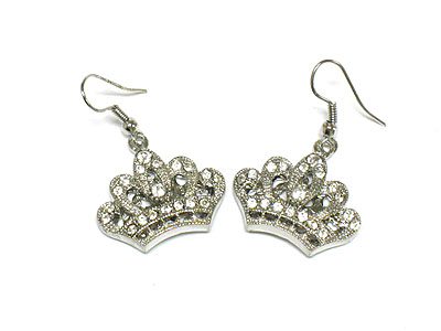 Crystal crown earring