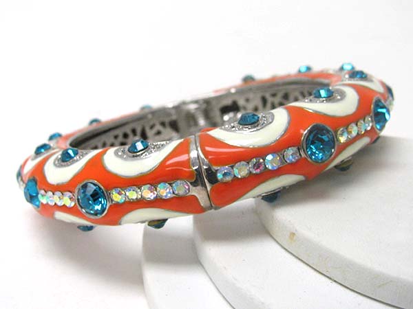 Crystal and epoxy deco bracelet