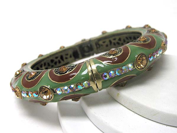 Crystal and epoxy deco bracelet