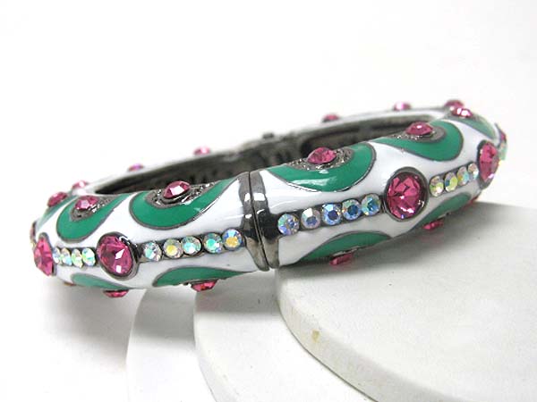 Crystal and epoxy deco bracelet