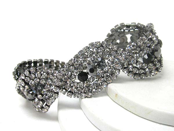 Rhinestone and crystal bracelet