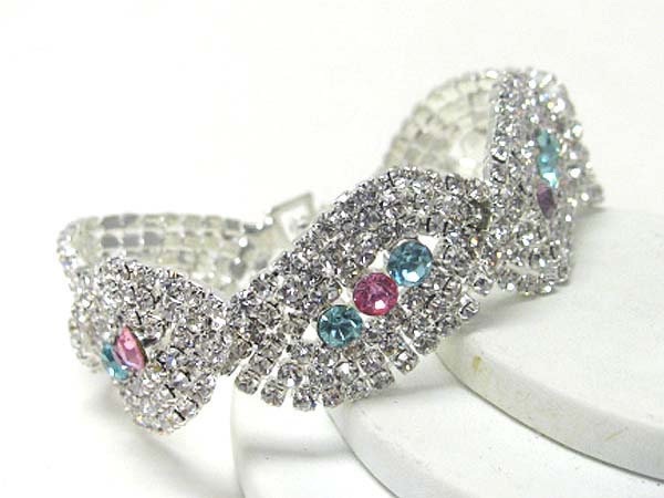 Rhinestone and crystal bracelet