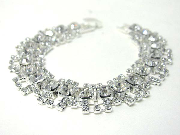 Rhinestone and crystal center bracelet