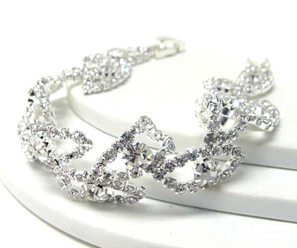 Rhinestone and crystal bracelet