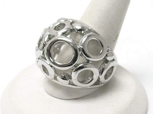 Round link fashion metal ring 