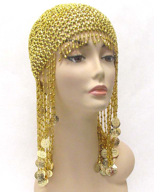 Multi coin drop belly dancers hat