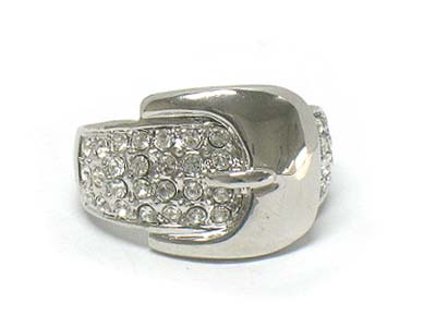 Crystal deco belt shape ring 