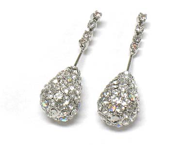 Boutique style crystal tear drop earring