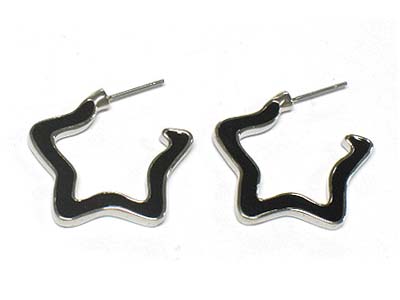 Epoxy star frame earring