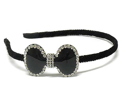 Crystal deco ribbon headband