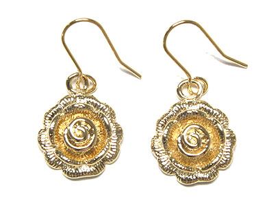 14 k gold plating rose earring