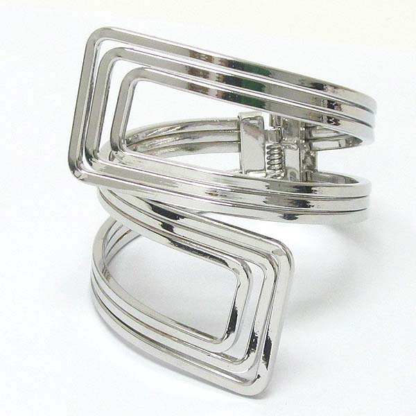 Architectural design and electro plating metal hinge bangle bracelet