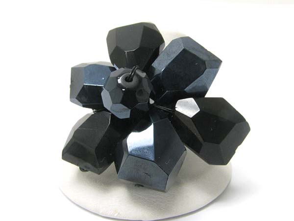 Metal flower stretch ring