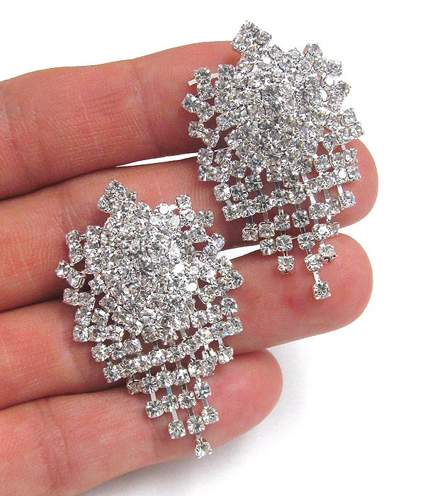 Rhinestone stud earring