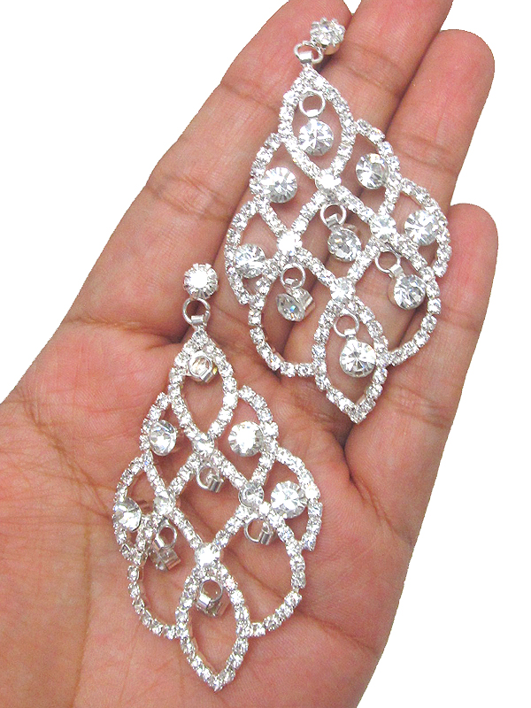 Rhinestone party earring