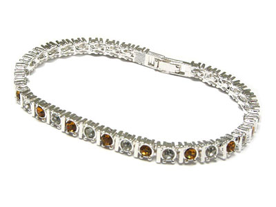 Crystal single line tennis bracelet