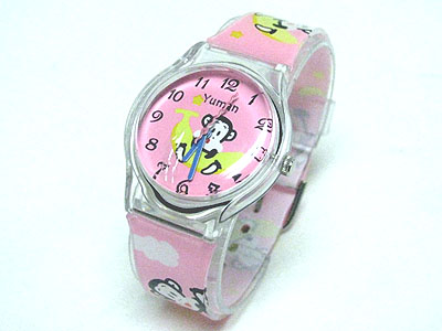 Kids acrylic jelly watch - monkey