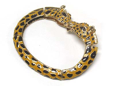 Metal epoxy cover giraffe stretch bracelet