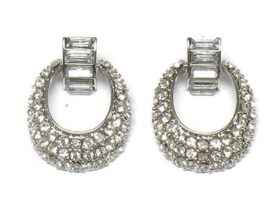 Multi crystal deco boutique style dangle earring