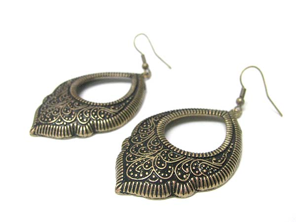 Textured metal earring 