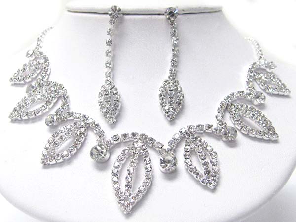 Prom or bridesmaid rhinestone necklace set