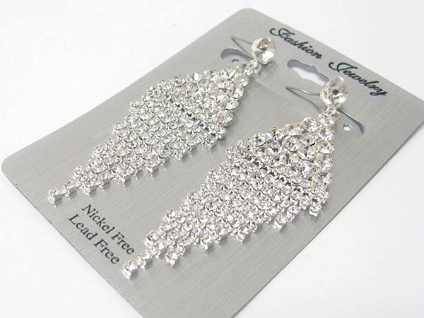 Rhinestone drop earring