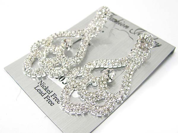 Rhinestone drop earring