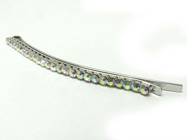 Single row crystal hair pin