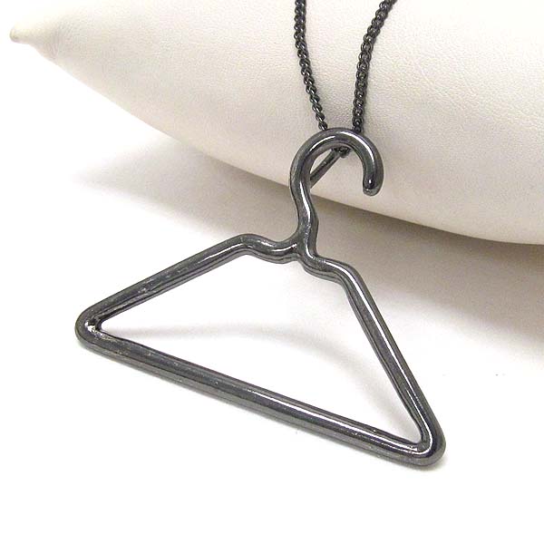 Coat hanger pendant necklace