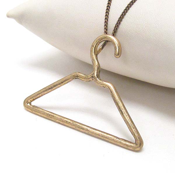 Coat hanger pendant necklace