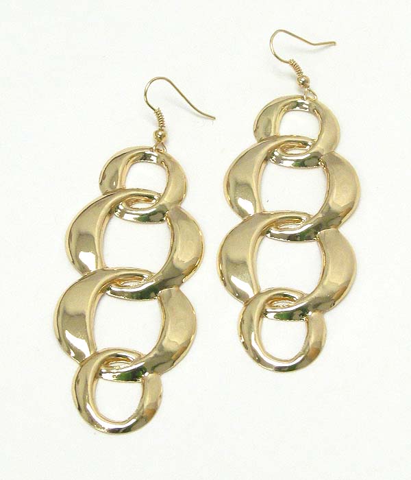 Chain link metal earring