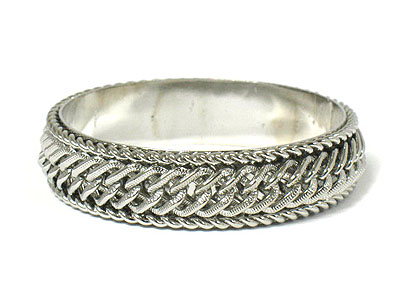 Metal chain bangle bracelet