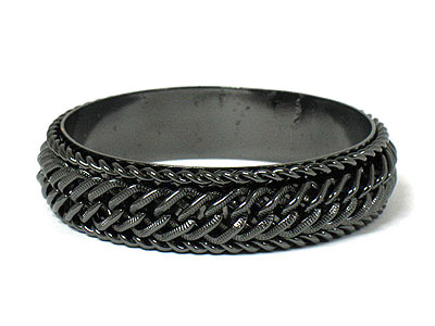 Metal chain bangle bracelet