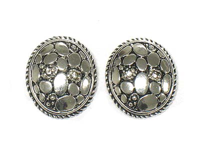 Casting metal dome earring