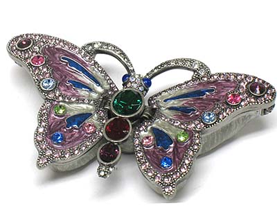 Crystal deco big butterfly jewelry box 