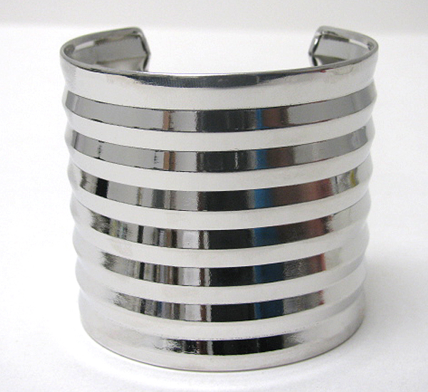 Architectural accordion metal bracelet