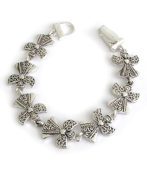 Religious theme multi angel link magnetic bracelet