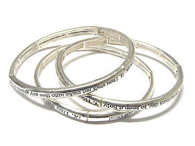 Ten commandment three stretch bracelet