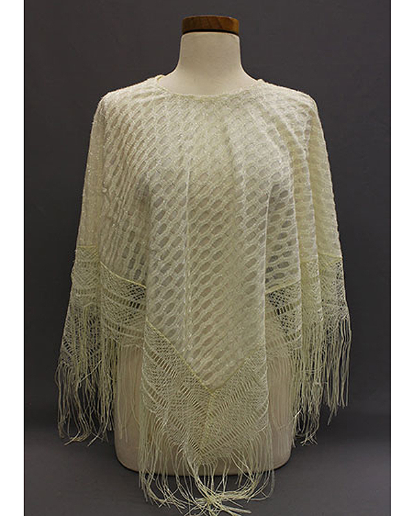 100% acrylic lace ponch style shawl