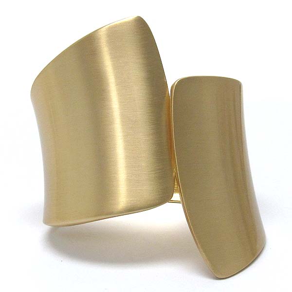 Architectural plain tall metal hinge bangle bracelet - wear resistant electro plating