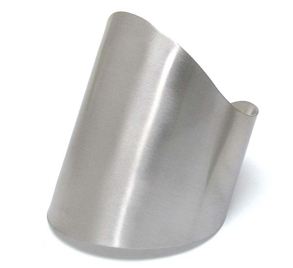 Architectural waved plain metal cuff bangle bracelet - wear resistant electro plating